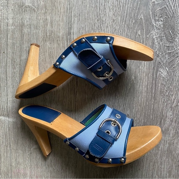 COACH‎ WOODEN HEEL MULES - Picture 3 of 12